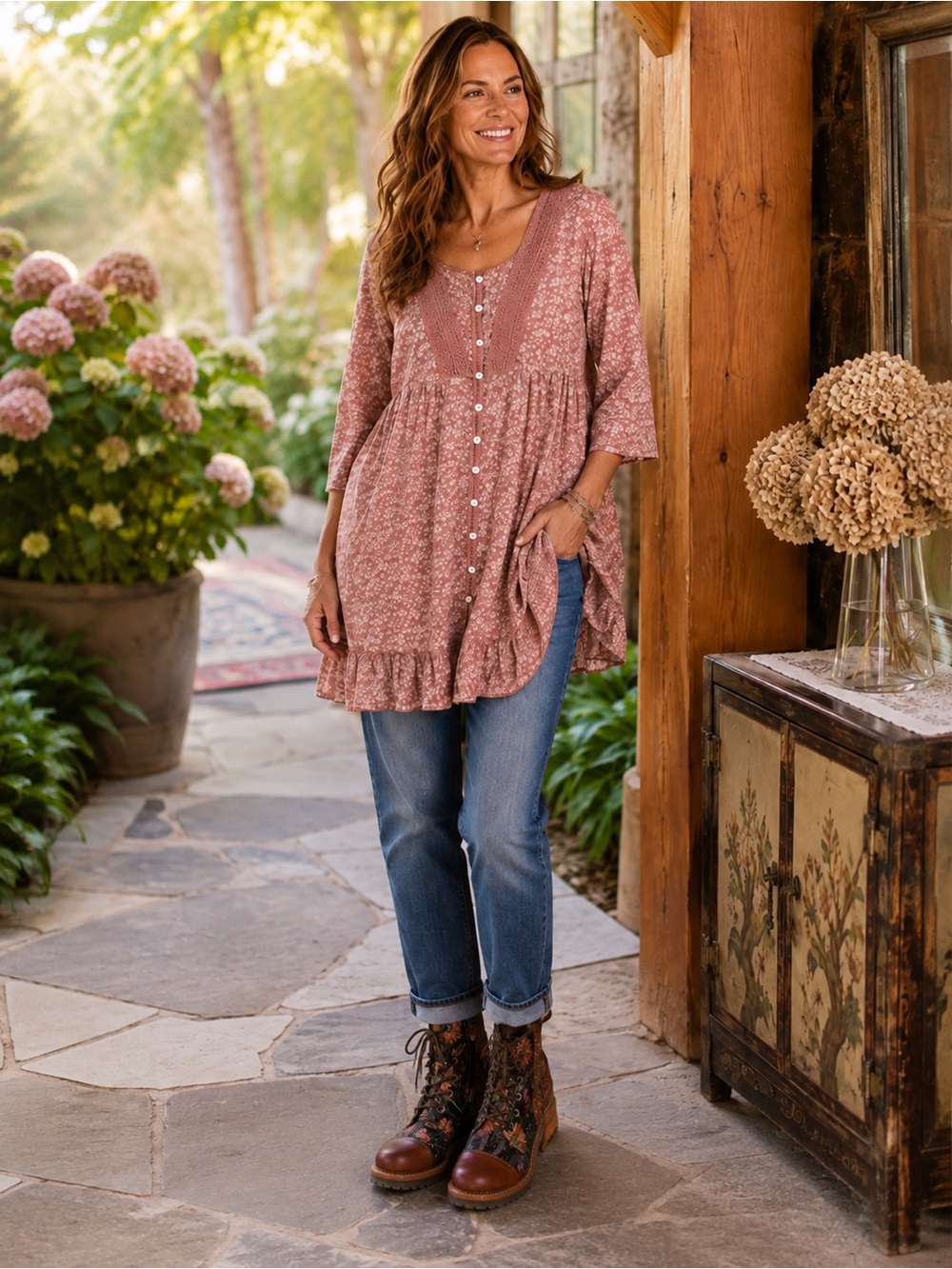 April Cornell Oversized Tunic Top S
